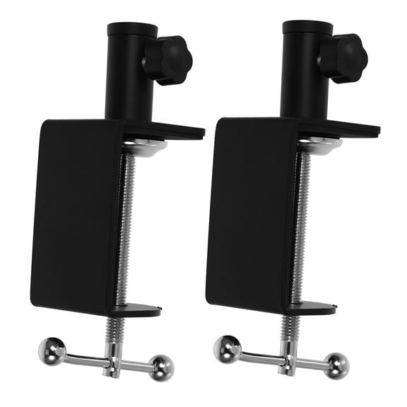 Luxshiny 2Pcs Adjustable Table Clamp Desk Clamp Mount with Universal Mic Stand Arm for Home Use