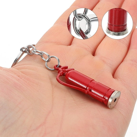 Luxshiny Firefighter Keychain Zinc Alloy Multi-Color for Hanging Keys 2Pcs