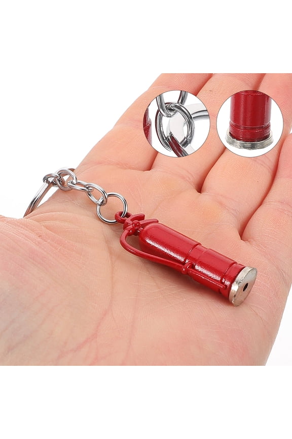 Firefighter Keychain Zinc Alloy Multi-Color for Hanging Keys 2Pcs