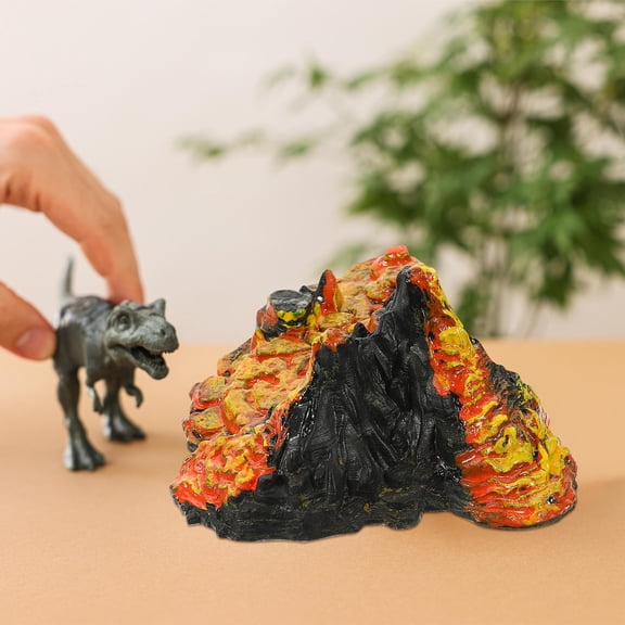 Luxshiny 2Pcs Artificial Volcano Statue Durable Simulation Volcano Ornament for Desktop Decoration