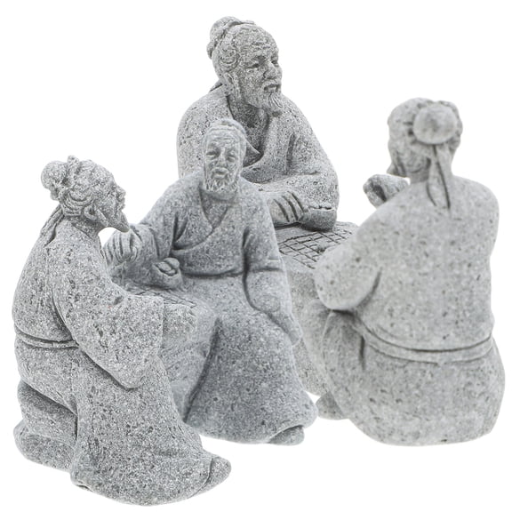 Luxshiny 2Pcs Zen Decor Sandstone Craft Grey Landscape Prop for Living Room Office