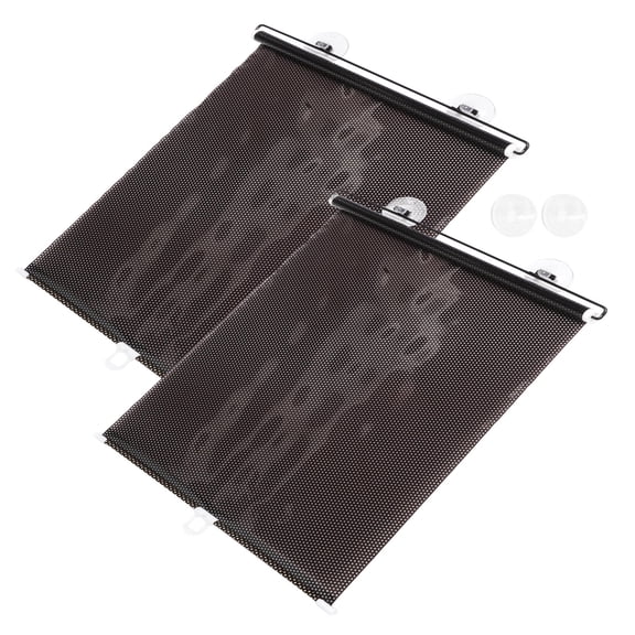 Luxshiny 2Pcs Automatic Car Window Sun Shade Mesh Curtain Visor Net