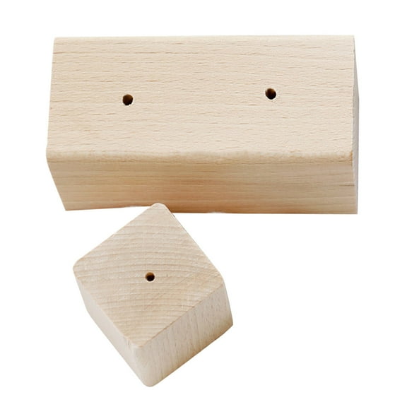 Luxshiny 2-Piece Wooden Baking Tool Set 3.7x3.7x3.7in Ideal for Home Baking and Giving to Friends