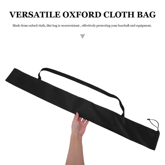 Luxshiny 2Pcs Baseball Bat Bag with Shoulder Strap Black Oxford Cloth Lightweight Storage Carrier