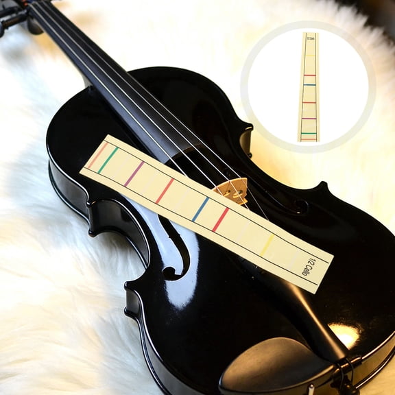 Luxshiny 2Pcs Beige Cello Fretboard Stickers for Finger Placement Clear Note Markers and Practice Aid