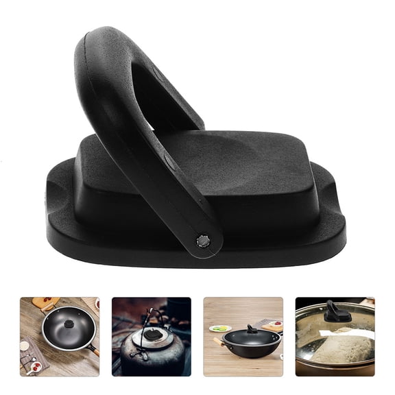 Luxshiny 2Pcs Universal Pan Lid Handles Foldable Anti Scald PP Replaceable Lid Knob