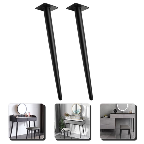 Luxshiny 2Pcs Metal Furniture Legs Iron Tapered Legs for Sturdy Support Table