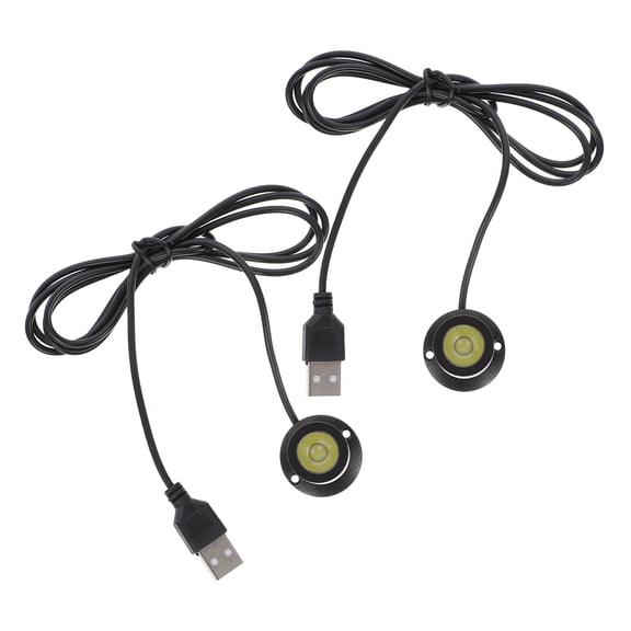 Luxshiny 2Pcs Black USB LED Cabinet Spotlight with Adjustable Angle for Home Display