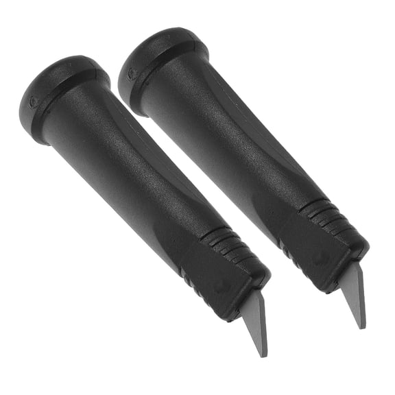 Luxshiny 2Pcs Black Walking Pole Tip Protectors Replacement Accessories for Hiking Trekking Poles