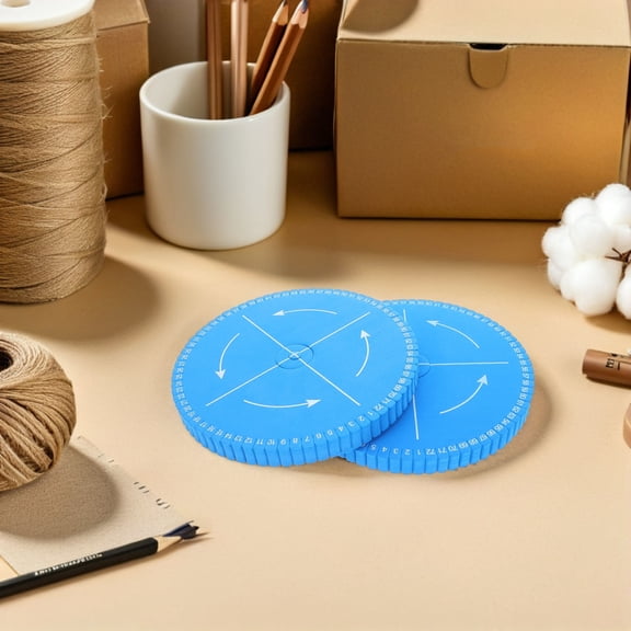 Luxshiny 2Pcs Blue Kumihimo Wheel for Braiding Cord Friendship Bracelets Home Crafting