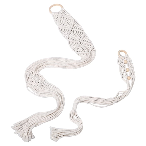Luxshiny 2-Pack Boho Style Hat Holder with Beige Cotton Rope, Cap Storage Hanger for Compact Spaces and Easy Access