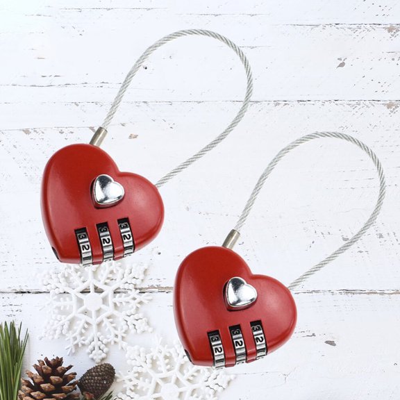 Luxshiny 2Pcs Locks for Suitcases with Adjustable Code Zinc Alloy Travel Lock Brown