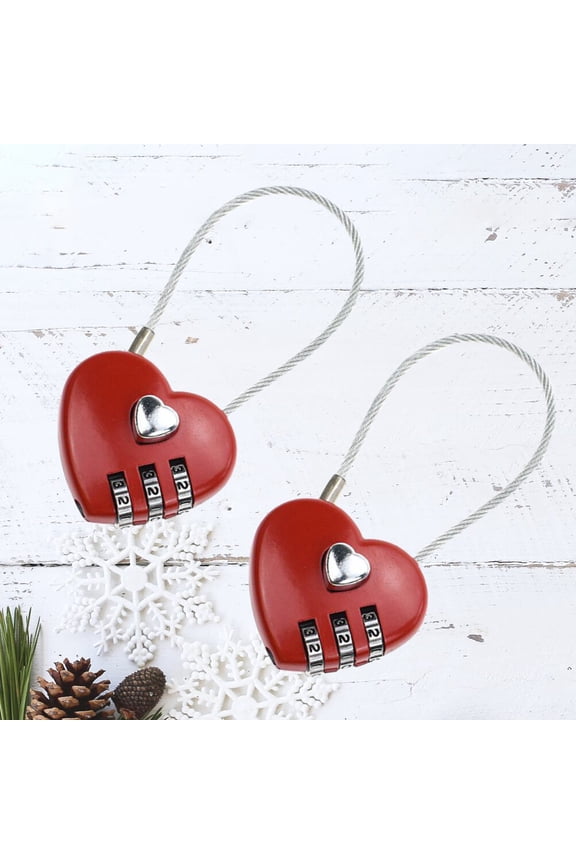 2Pcs Locks for Suitcases with Adjustable Code Zinc Alloy Travel Lock Brown