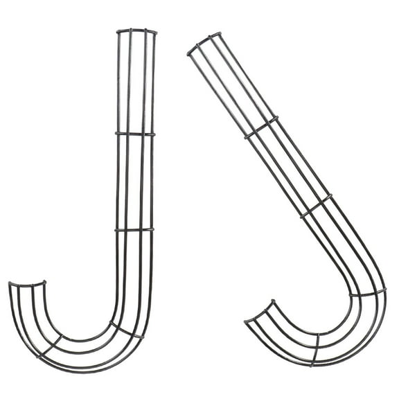 Luxshiny 2Pcs Candy Cane Wreath Frame DIY Iron Wire Ring for Party Decoration and Craft Projects