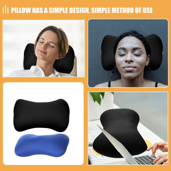 Luxshiny 2-Piece Car Neck Support Pillow Set, Portable Breathable Auto Seat Headrest Cushion, Assorted Colors, Comfortable