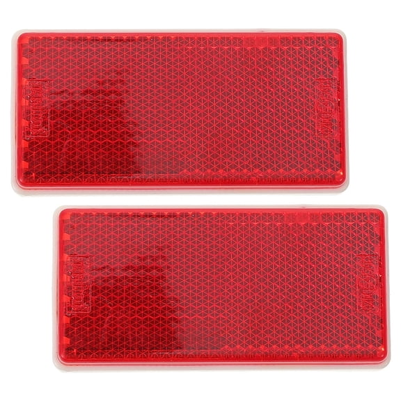 Luxshiny 2-Pack Universal Red Reflectors for Cars, Motorcycles & Trailers - Improved Nighttime Safety and Visibility