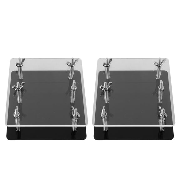 Luxshiny 2Pcs Card Bending Corrector Device Flat Card Press Kit for Home Use with Multi Color Acrylic Holder