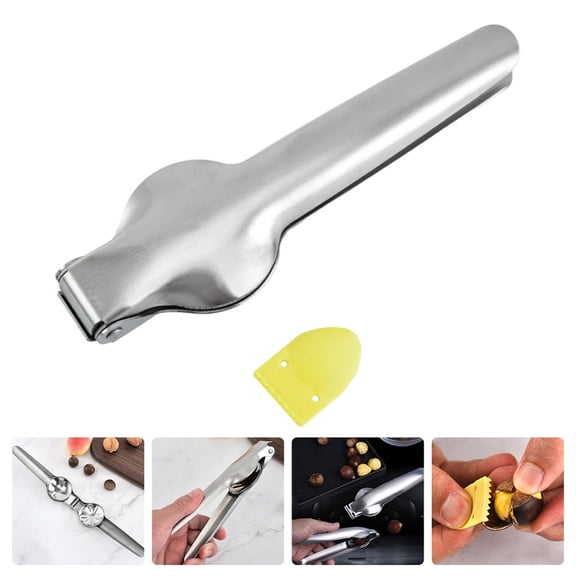 Luxshiny 2-Pack Chestnut Nutcracker Clips Stainless Steel Shelling Tools for Home and Restaurant Use