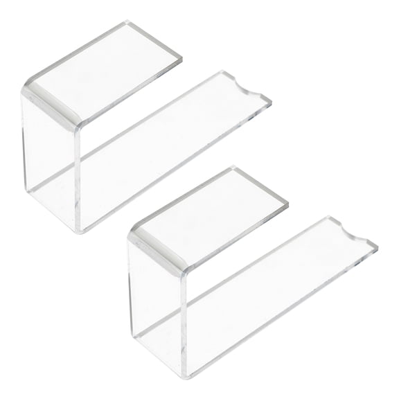 Luxshiny 2Pcs Clear Acrylic Shoe Shelf Display Rack Practical High Heel Display Stand for Stores