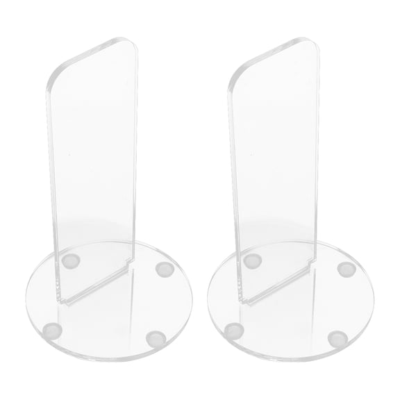Luxshiny 2Pcs Clear Vertical Glove Display Stand Acrylic Holder for Baseball and Boxing Gloves