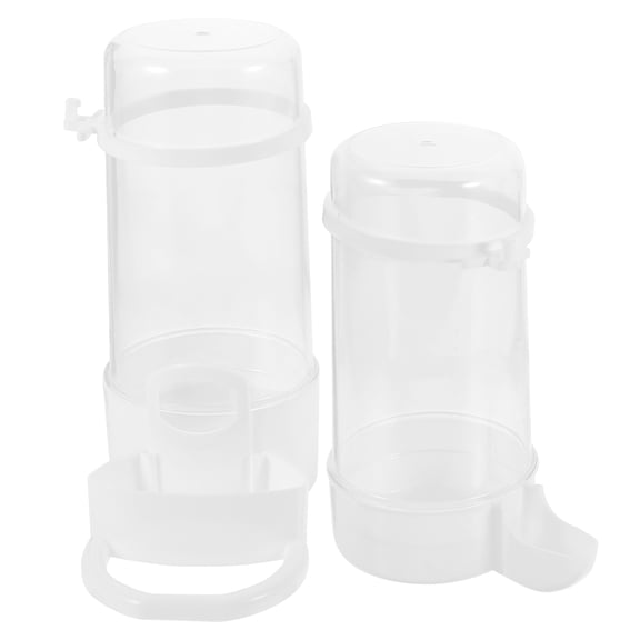 Luxshiny 2Pcs Bee Watering Station for Feeding Bird Cage Plastic White