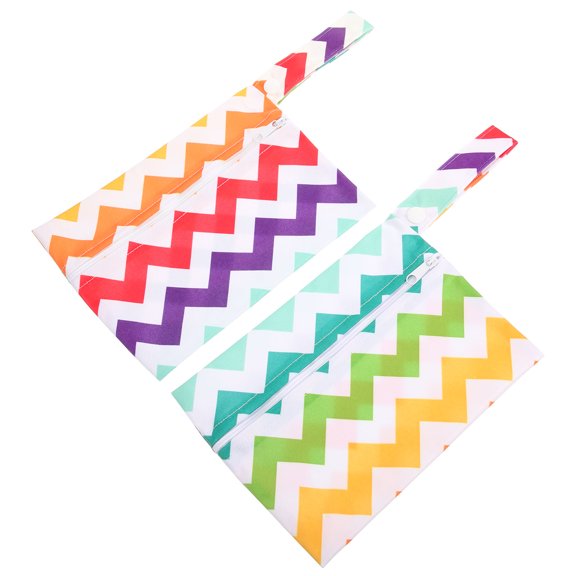 Luxshiny 2Pcs Compact Polyester Sanitary Napkin Storage Pouches with Zipper Closure