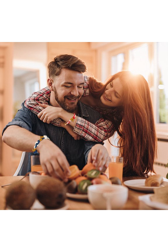 2Pcs Couple Bangle Chic Hand Strap Assorted Color Creative Design Stylish Wrist Decor