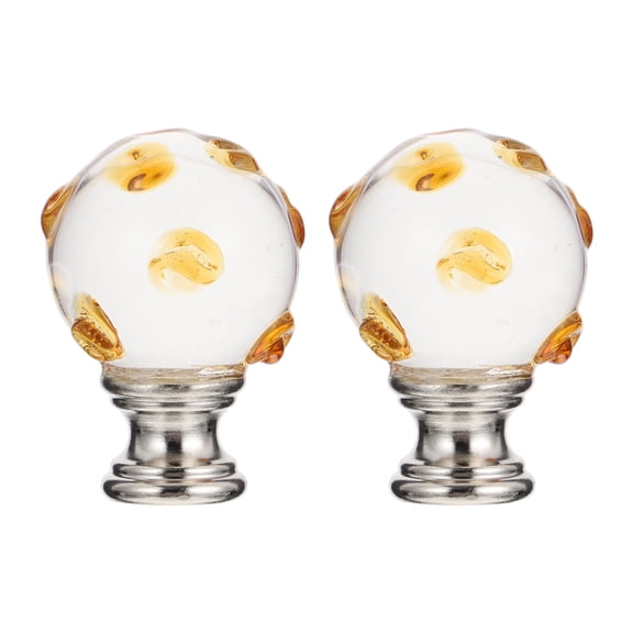 Luxshiny 2pcs Glass Lamp Finial Decorative Lampshade Knob for Wall Floor Lamps