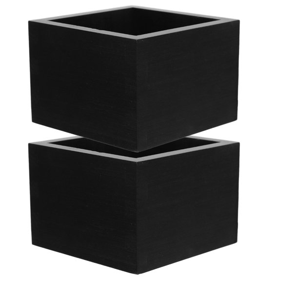 Luxshiny 2Pcs Cup Holder Box Black Wood Storage Japanese Teacup Holder Container Adults
