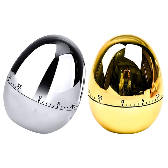Luxshiny 2Pcs Cute Timer Stainless Steel Handheld Design for Cooking Housewives
