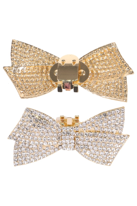 2Pcs Decorative Shoe Clips Bow Design Lightweight Shoe Accessories for Pumps Boots Flats