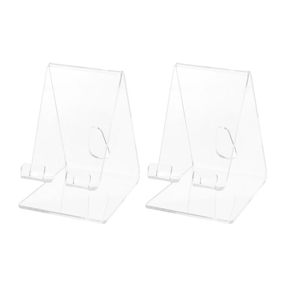 LITINKIMI Premium Acrylic Cell Phone Holder Stand, Lightweight Display Rack for Retail, 2 Pieces