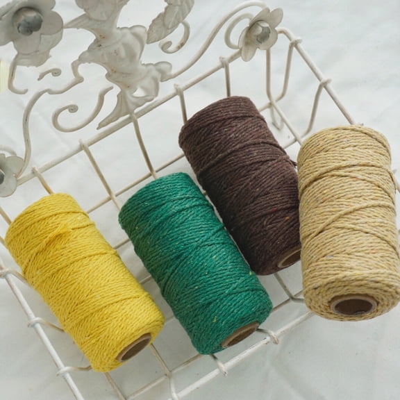Luxshiny 2Pcs Durable Cotton Twine String for Garden Use and Creative Room Decoration