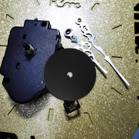 Luxshiny 2Pcs Easy Install Black Metal Clock Dial Replacement Plate for Home Wall Clock Use