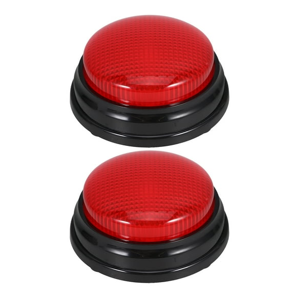 Luxshiny 2Pcs Red Plastic Game Buzzers with Light Sound for Birthday Party Fun