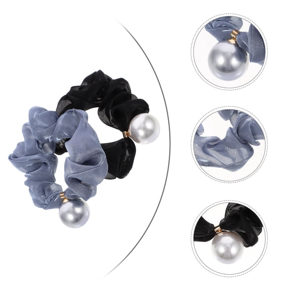 Luxshiny 2Pcs Durable Elastic Hair Scrunchy Hair Ties for Ponytails and Buns