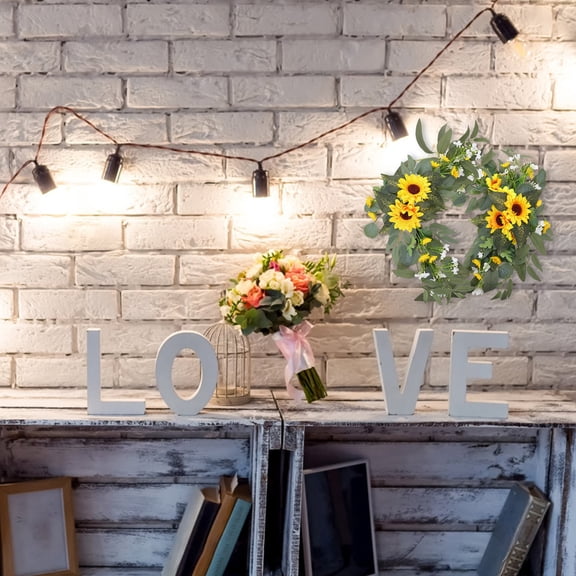 Luxshiny 2Pcs Yellow Sunflower Arch Flower Fake Decoration for Welcome Board and Events