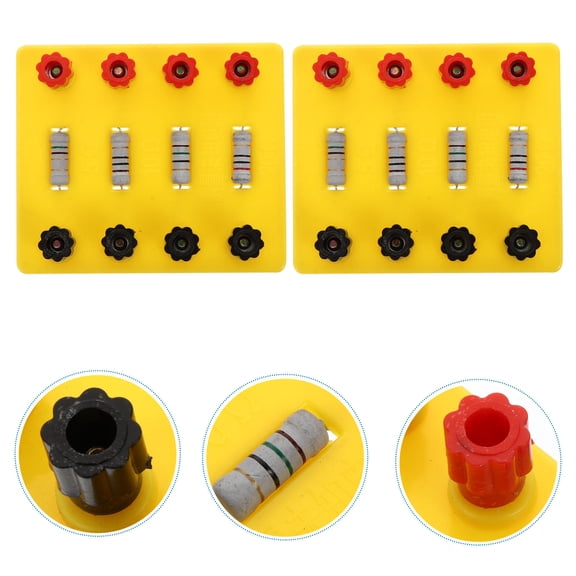 Luxshiny 2Pcs Fixed Resistor for Lab Electricity Experiments with Durable Material for School