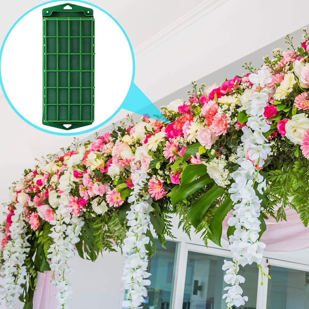 Luxshiny 2 Pieces Green Floral Foam Blocks for Wedding Decorations and Special Event Flower Mud Cage