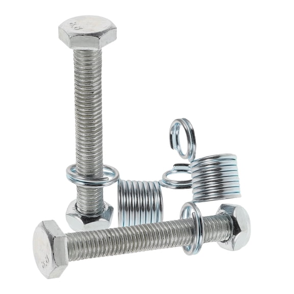 Luxshiny 2Pcs Foldable Cart Mounting Screws and Spring in Silver for Secure Hand Truck Assembly