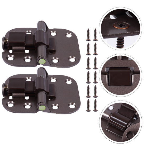 Luxshiny 2Pcs Folding Hinges Silver Steel for Heavy Duty Applications