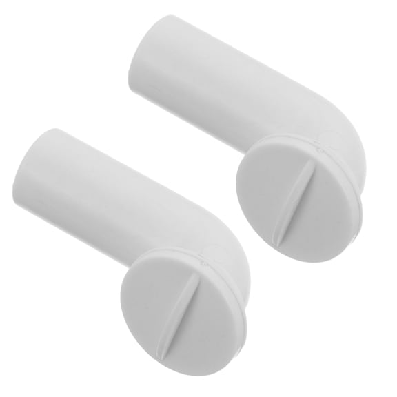 Luxshiny 2-Pack Freezer Drain Elbow and Plug Set, White Plastic Replacement Parts for Chest Freezers and Commercial Refrigeration Units