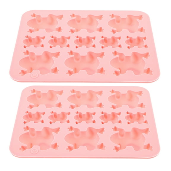 Luxshiny 2-Pack Frog Silicone Molds for Chocolate Making, Non-Stick Flexible Baking Tools for Candy and Cake Decoration