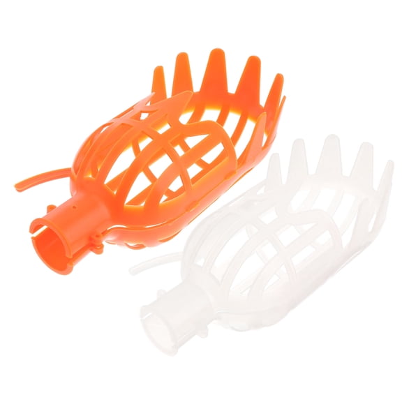 Luxshiny 2Pcs Fruit Picker Tools Plastic Orange for Outdoor Harvesting