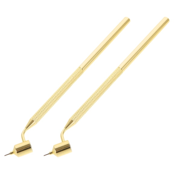 Luxshiny 2Pcs Golden Fluid Paint Applicator Pen with Ultrafine Tip for Smooth Detailed Art and Craft Decoration