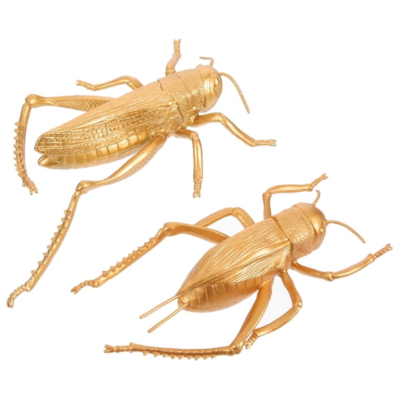 Luxshiny 2Pcs Golden Vintage Insects Statues Decorative Craft Ornament for Display