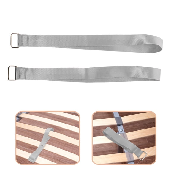 Luxshiny 2Pcs Grey Storage Bed Replacement Straps with Wide Stable Grip for Hydraulic Lift Mechanism