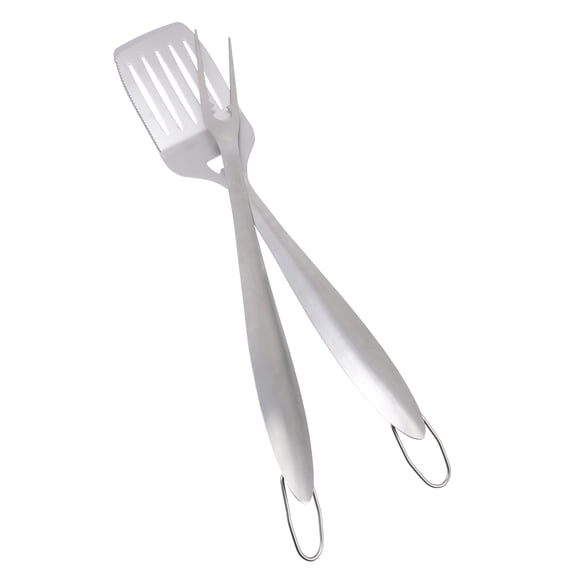 Luxshiny 2Pcs Grilling Tools Set Stainless Steel for Co-workers Use