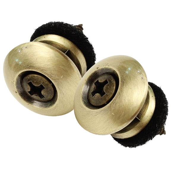 Luxshiny 2Pcs Stylish Golden Guitar Strap Buttons Locks with Rounded Design for Bass Ukulele