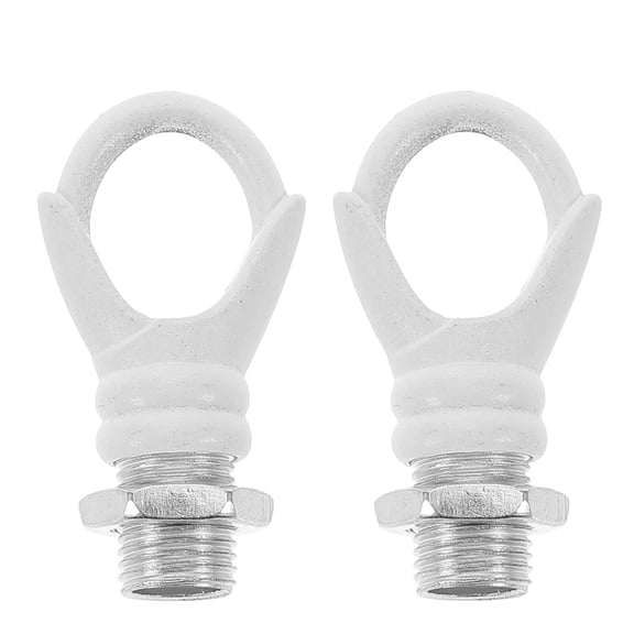 Luxshiny Lampshade Light Fixture Hanging Ring White Ring Shape E27 Iron 2 Pcs